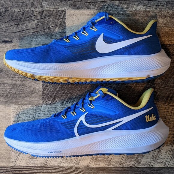 Nike Air Zoom Pegasus 39 UCLA Road Running Shoes Blue White Gold - Picture 2 of 8